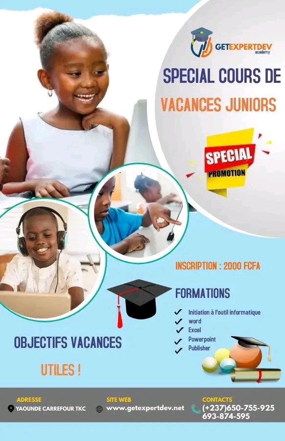 CENTRE Yaoundé Spécial cours de vacances pour enfants
